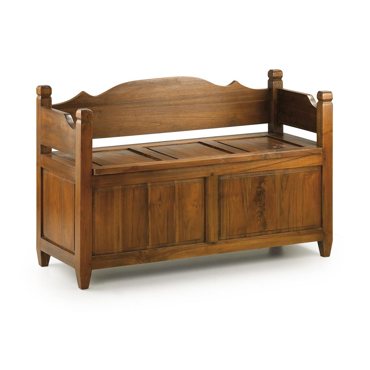 Bank Truhe Holz Braun 110x45x70cm
