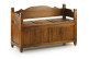 Brown Wooden Chest Bench 110x45x70cm