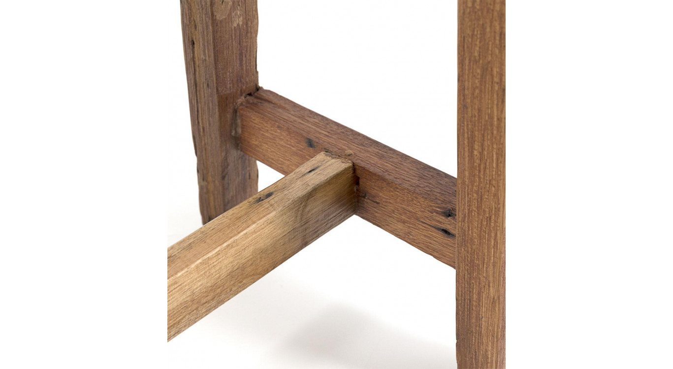 Tabouret Bois Marron 52x32x48cm
