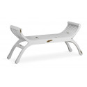 Bench 2 Seater Wood White 120x37x60cm