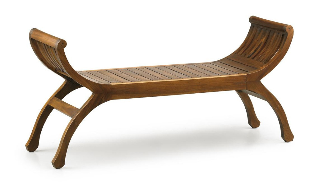 Banc 2 Places Bois Marron 120x37x60cm