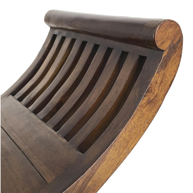 Banc 2 Places Bois Marron 120x37x60cm