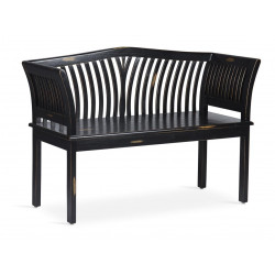 Banc 2 Places Bois Noir 117x47x76cm