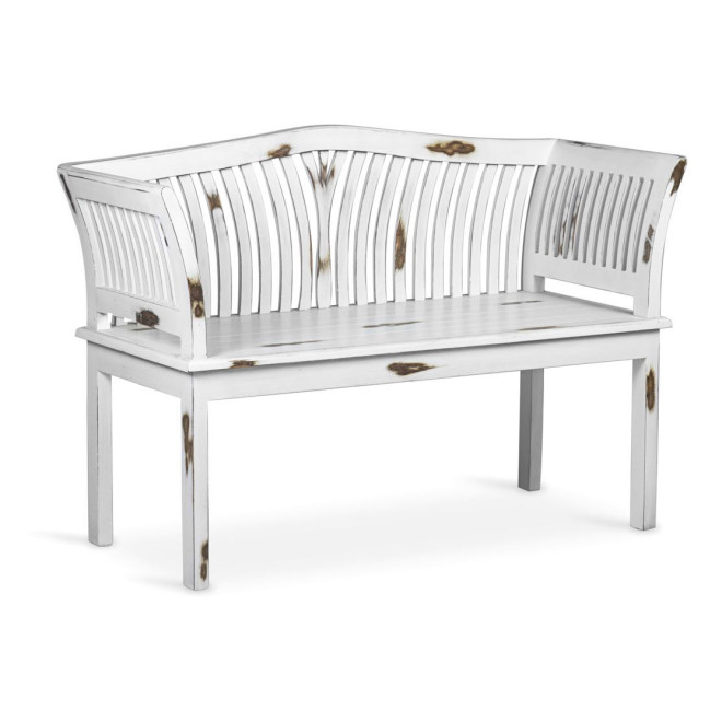 Banc 2 Places Bois Blanc 117x47x76cm