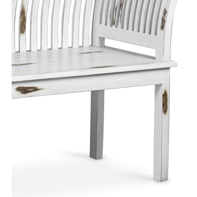 Banc 2 Places Bois Blanc 117x47x76cm