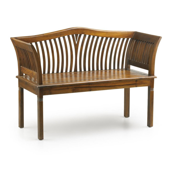 Banc 2 Places Bois Marron 117x47x76cm