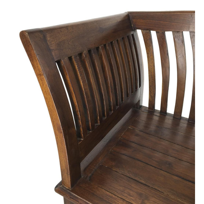 Banc 2 Places Bois Marron 117x47x76cm