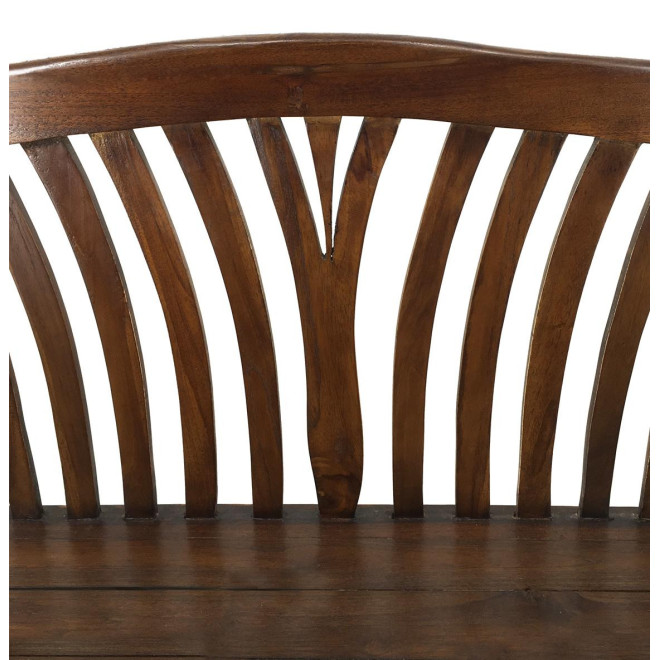 Banc 2 Places Bois Marron 117x47x76cm
