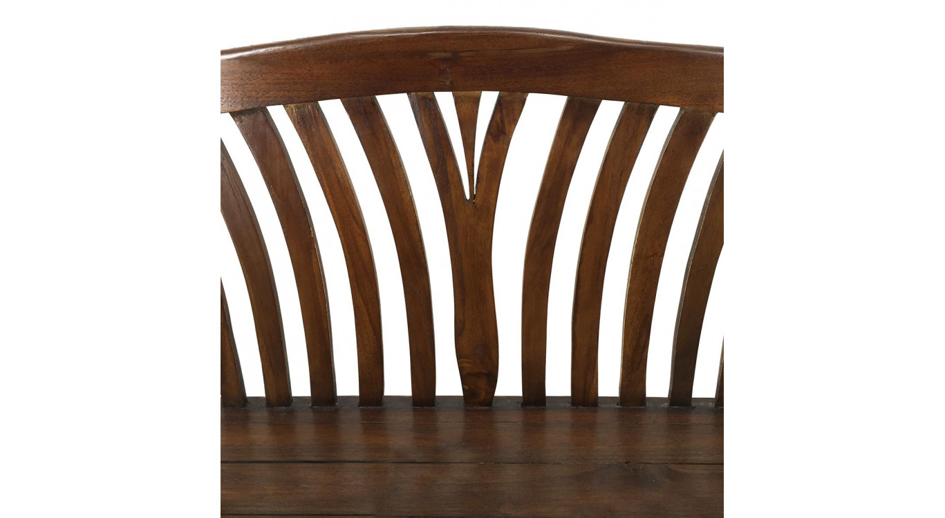 Banc 2 Places Bois Marron 117x47x76cm