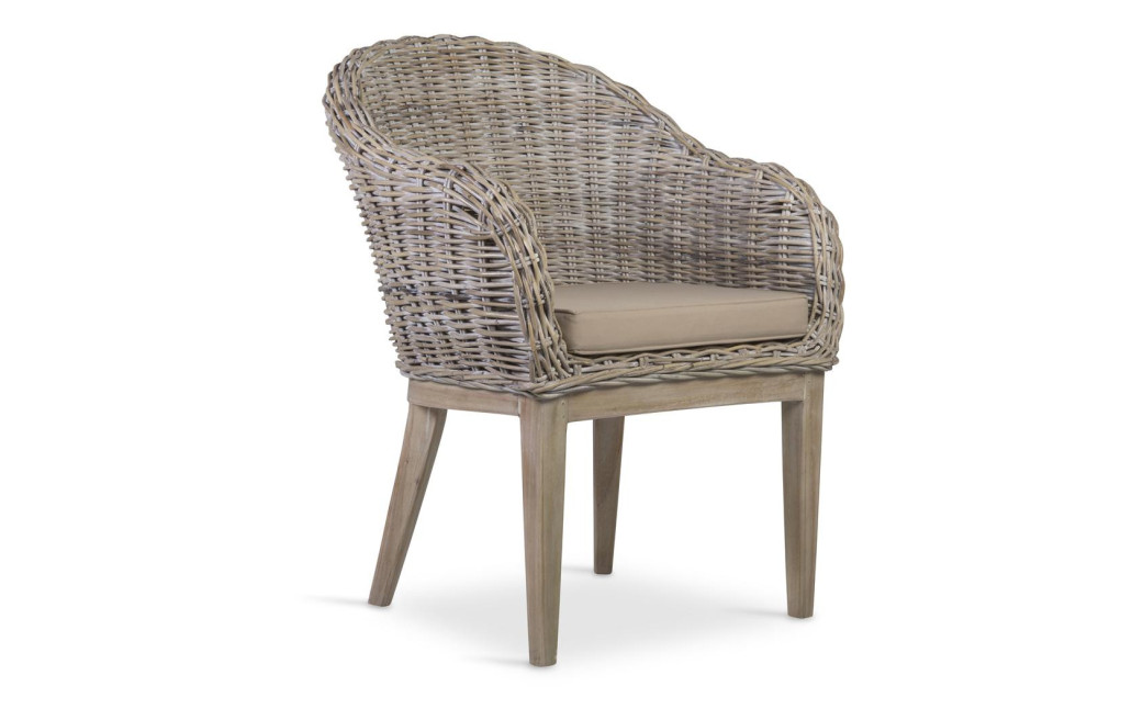 Sessel Holz Rattan Braun 68x66x88cm