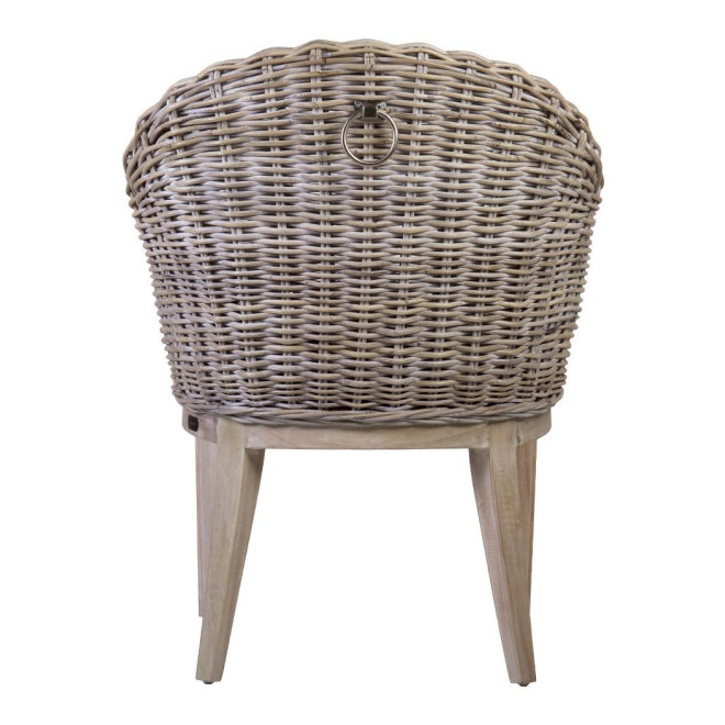 Sessel Holz Rattan Braun 68x66x88cm