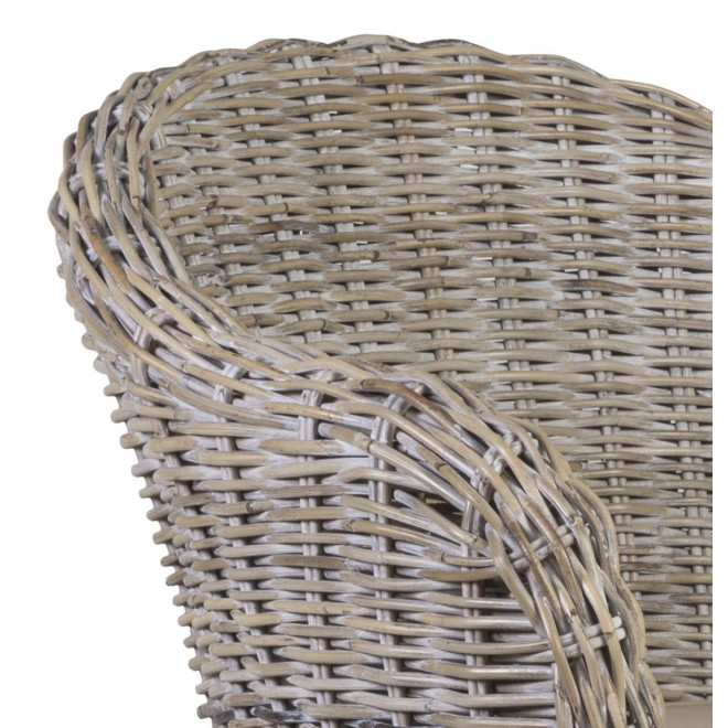 Sessel Holz Rattan Braun 68x66x88cm