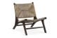 Fauteuil Bois Marron 60x83x75cm