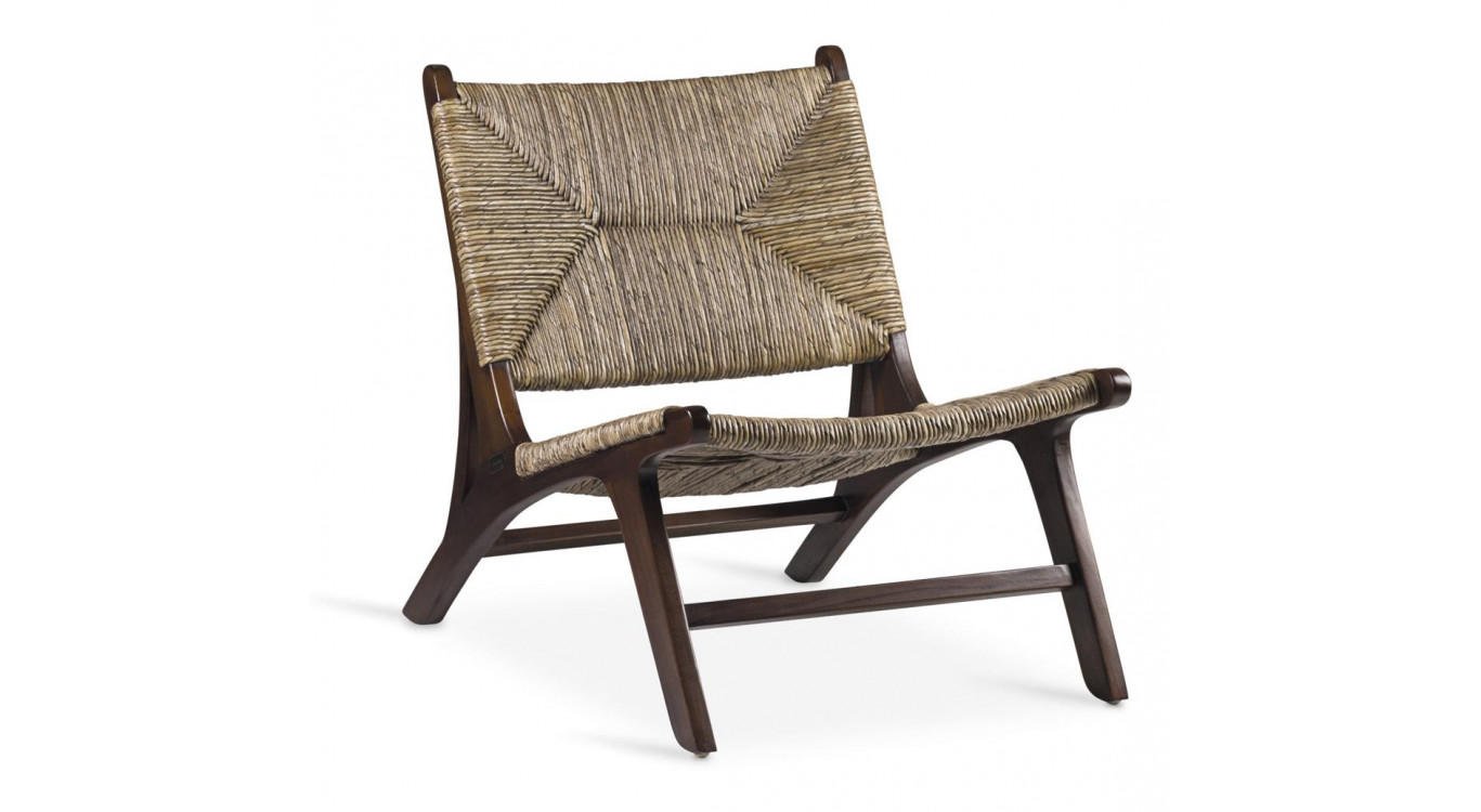Fauteuil Bois Marron 60x83x75cm