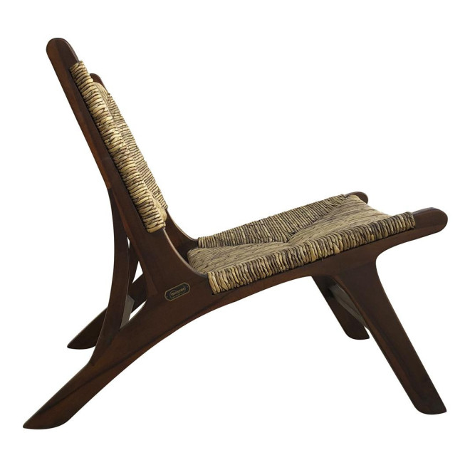Fauteuil Bois Marron 60x83x75cm