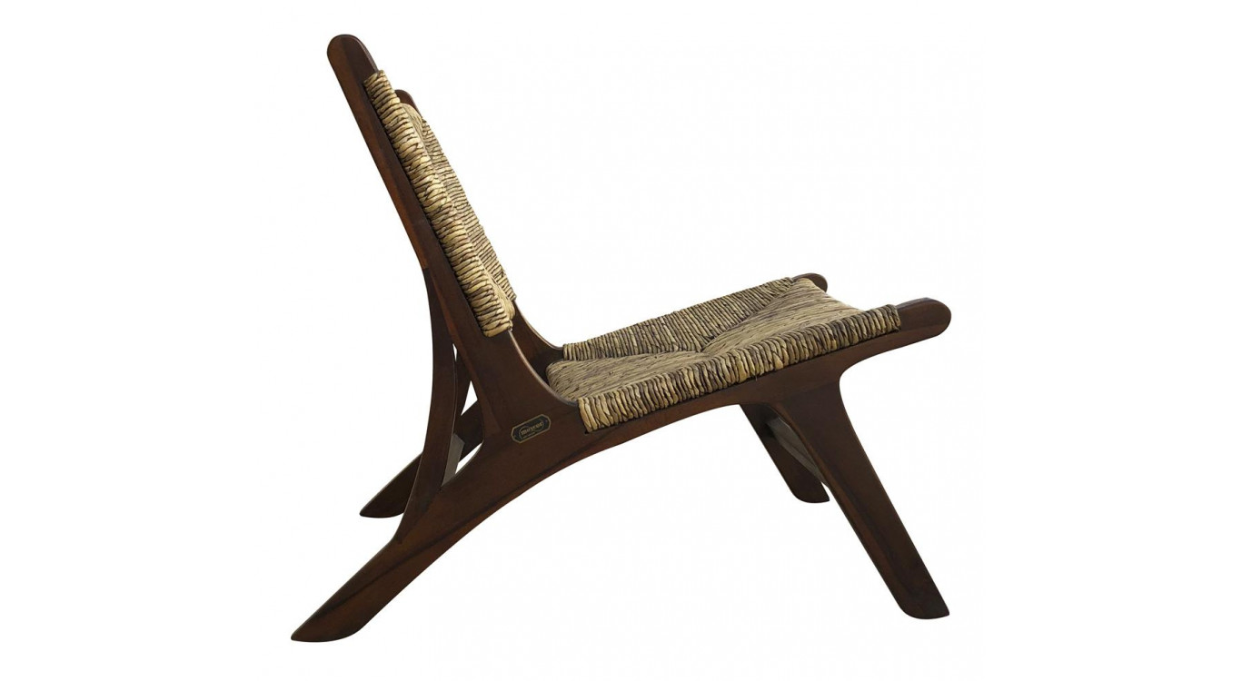 Fauteuil Bois Marron 60x83x75cm