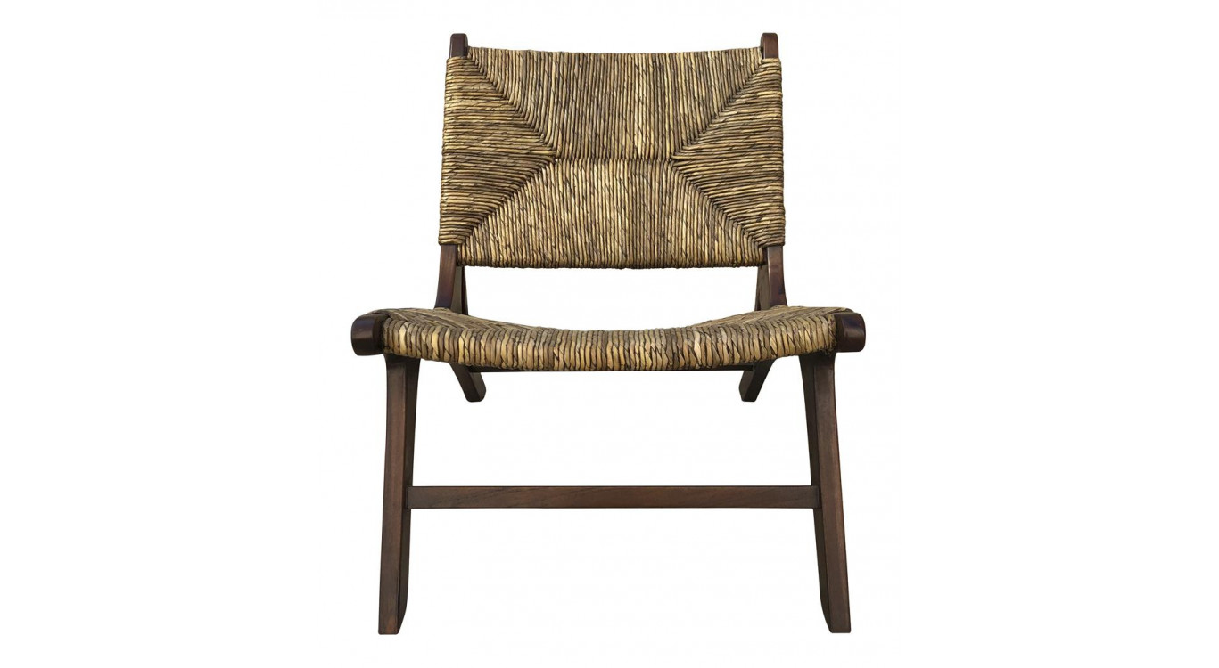 Fauteuil Bois Marron 60x83x75cm