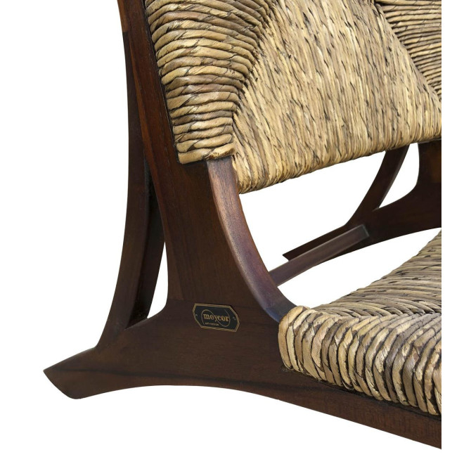 Fauteuil Bois Marron 60x83x75cm