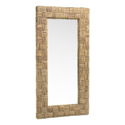 Miroir Rotin Marron 80x7x150cm