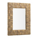 Specchio in vimini marrone 80x7x100cm