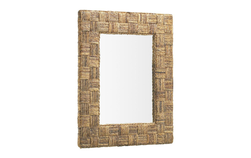 Miroir Rotin Marron 80x7x100cm
