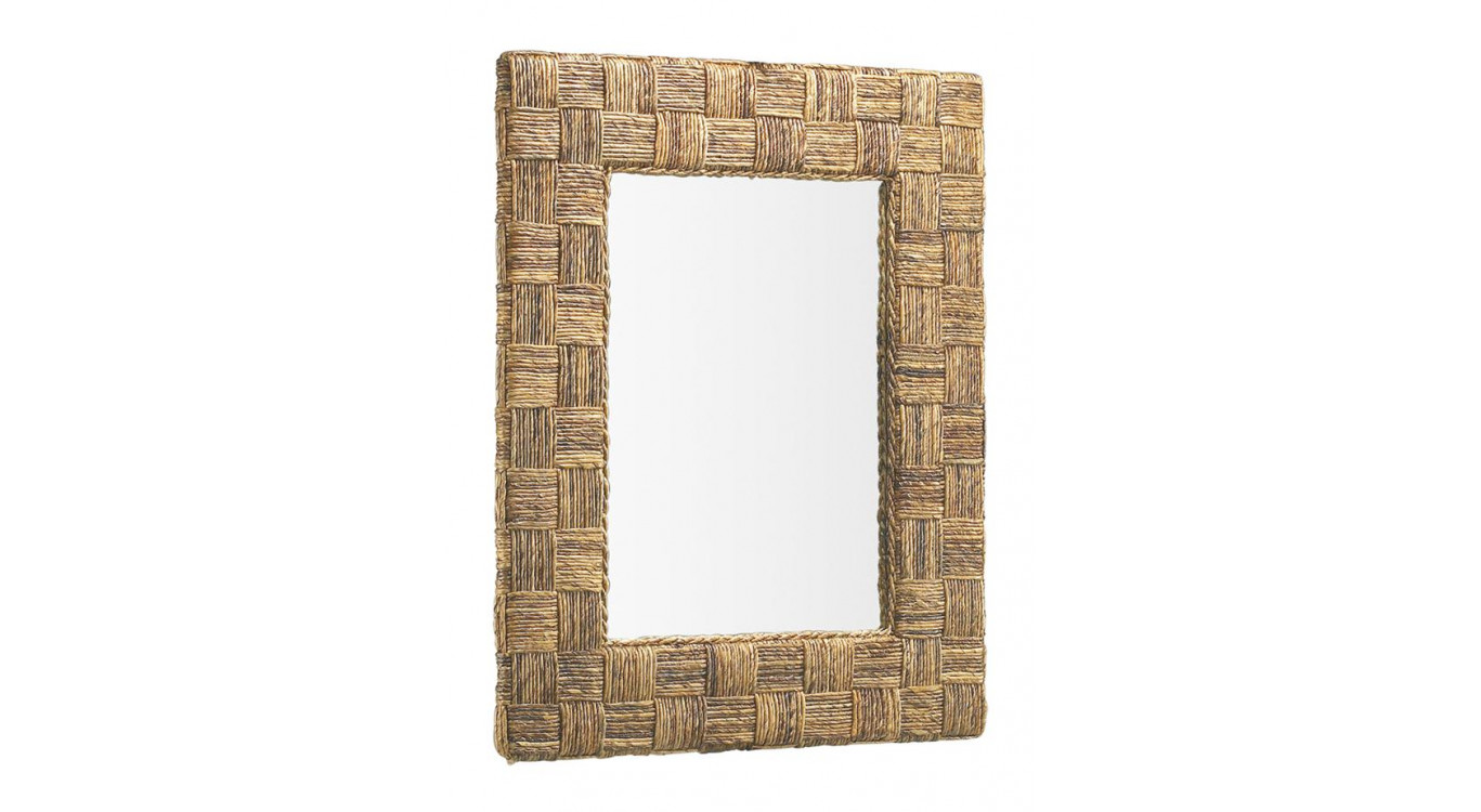 Spiegel Rattan Braun 80x7x100cm