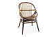 Poltrona in vimini marrone 60x56x95cm