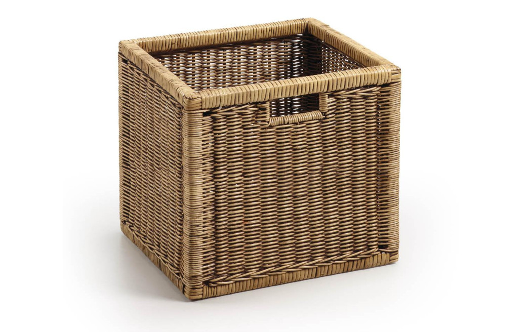 Panier Rotin Marron 38x33x36cm