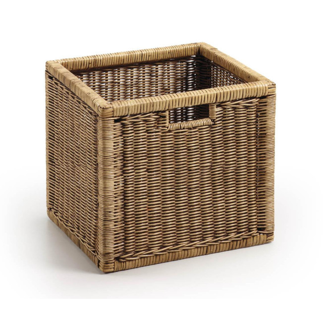 Panier Rotin Marron 38x33x36cm