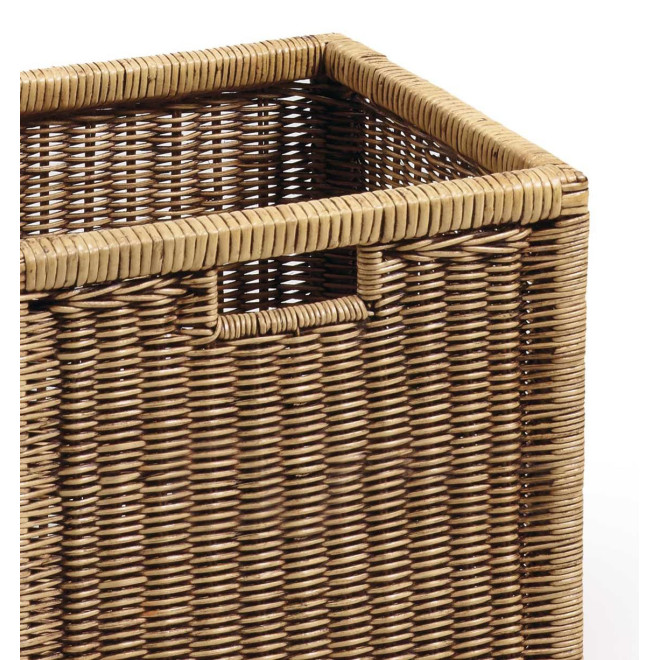 Panier Rotin Marron 38x33x36cm