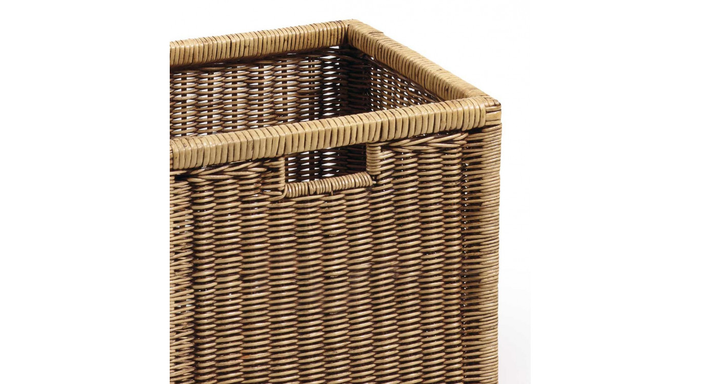 Panier Rotin Marron 38x33x36cm