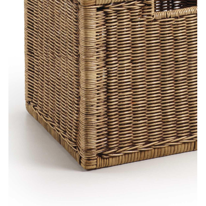 Panier Rotin Marron 38x33x36cm
