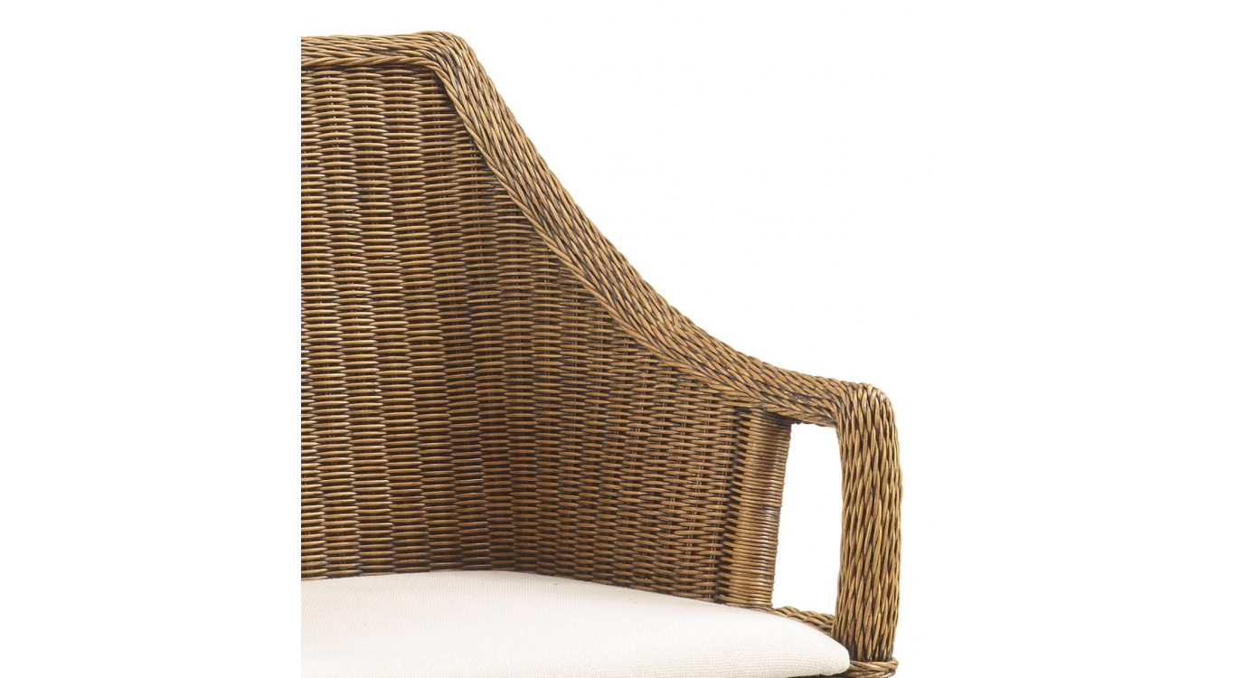 Stuhl Holz Rattan Braun 58x60x88cm