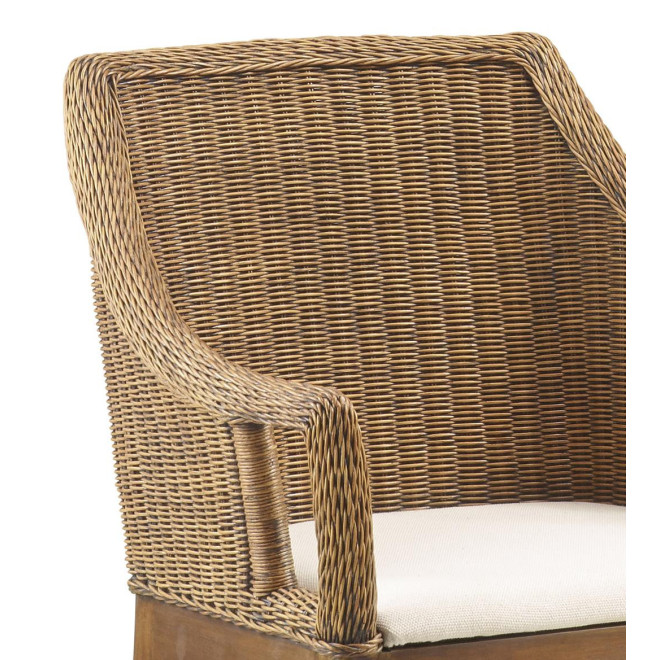 Stuhl Holz Rattan Braun 58x60x88cm