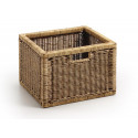 Cesta de ratán marrón 38x33x26cm