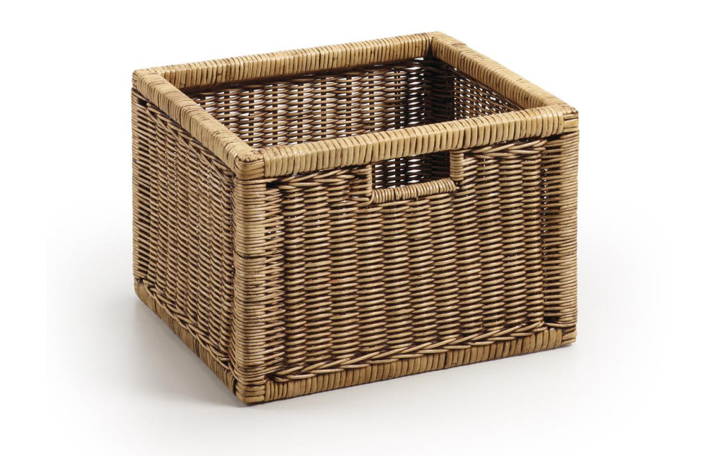 Panier Rotin Marron 38x33x26cm