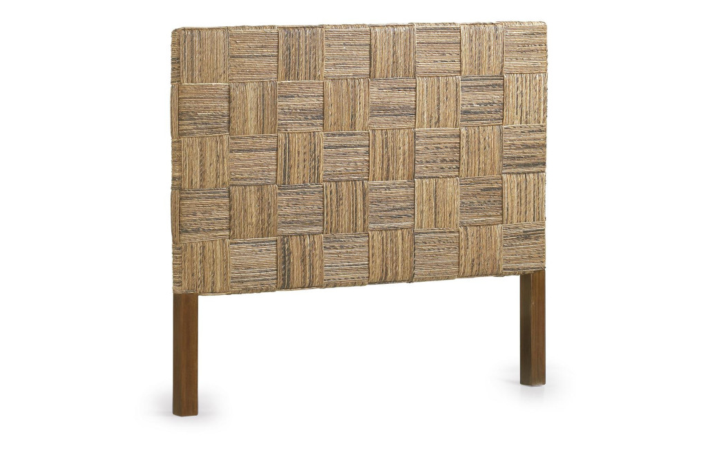 Tête De Lit Bois Rotin Marron 165x8x145cm