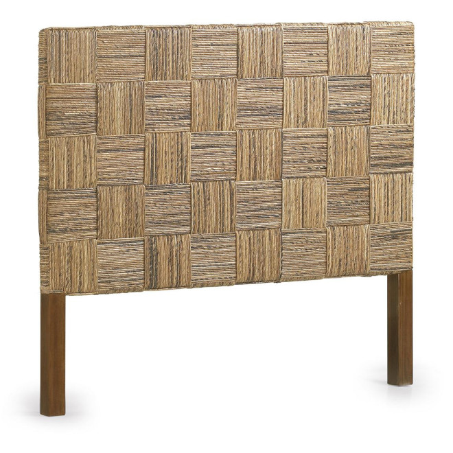 Tête De Lit Bois Rotin Marron 165x8x145cm