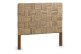 Testiera in legno di rattan marrone 165x8x145cm