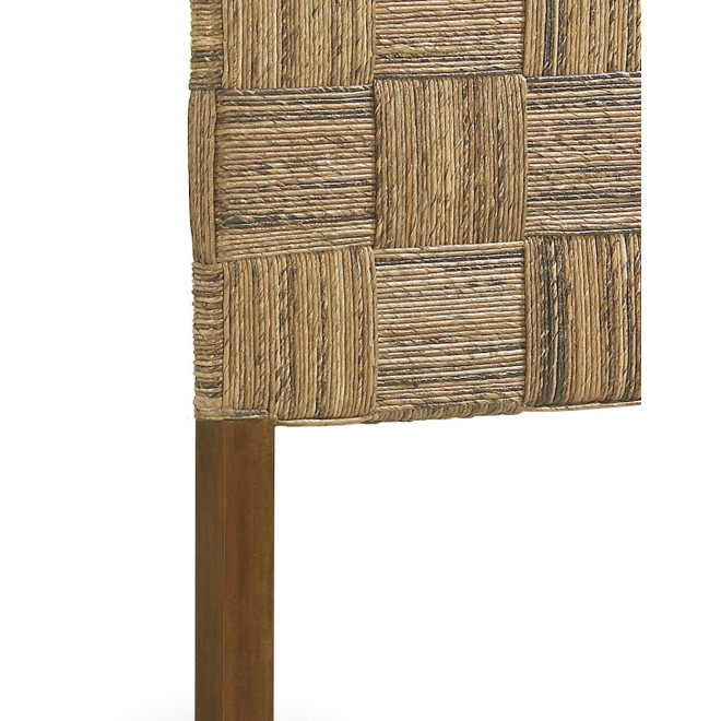 Tête De Lit Bois Rotin Marron 165x8x145cm