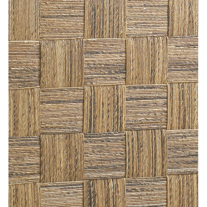 Tête De Lit Bois Rotin Marron 165x8x145cm