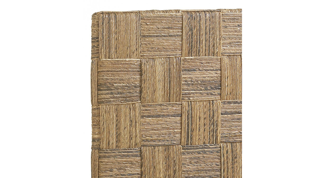 Tête De Lit Bois Rotin Marron 165x8x145cm