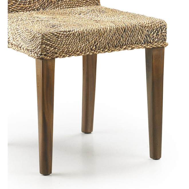 Stuhl Holz Rattan Braun 46x50x100cm