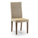 Stuhl Holz Rattan Braun 45x47x100cm