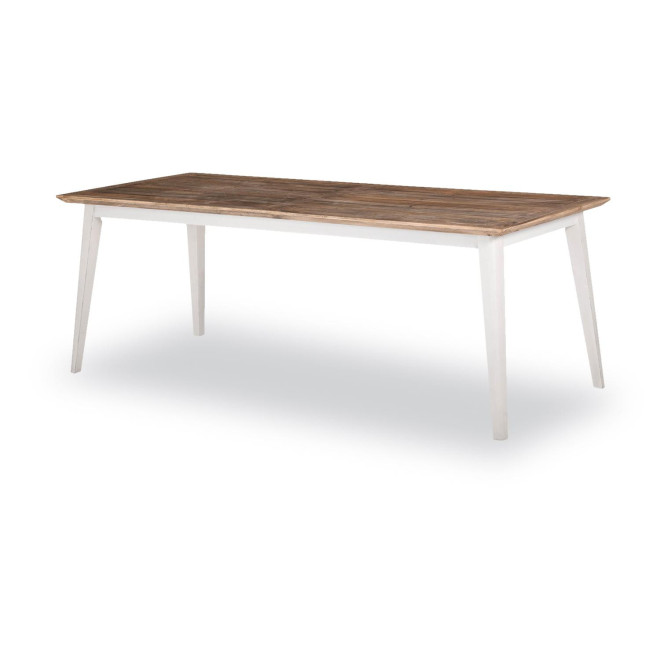 Table à Manger Bois Blanc 210x90x77cm