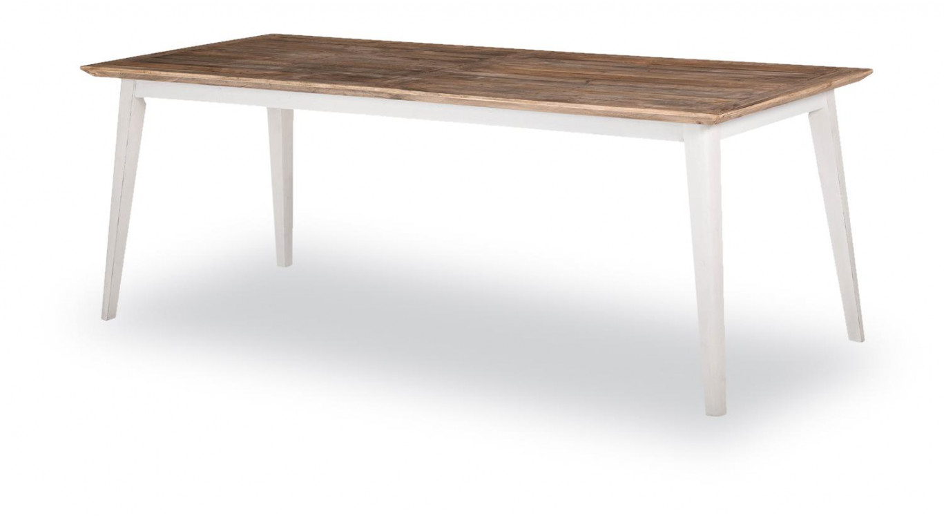 Table à Manger Bois Blanc 210x90x77cm