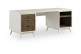 Bureau 2 Tiroirs Bois Blanc 182x70x72cm