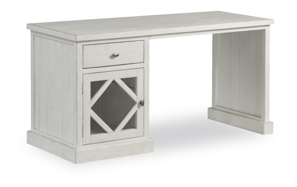 Bureau 1 Tiroir Bois Blanc 152.5x62.5x78.5cm