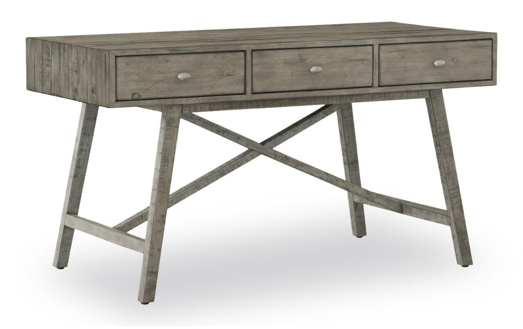 Console 3 Tiroirs Bois Gris 142.5x78.5x29.5cm