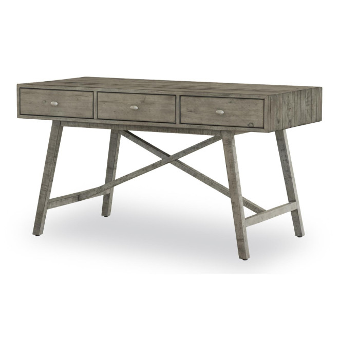 Console 3 Tiroirs Bois Gris 142.5x78.5x29.5cm